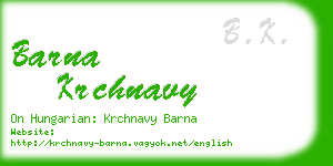 barna krchnavy business card